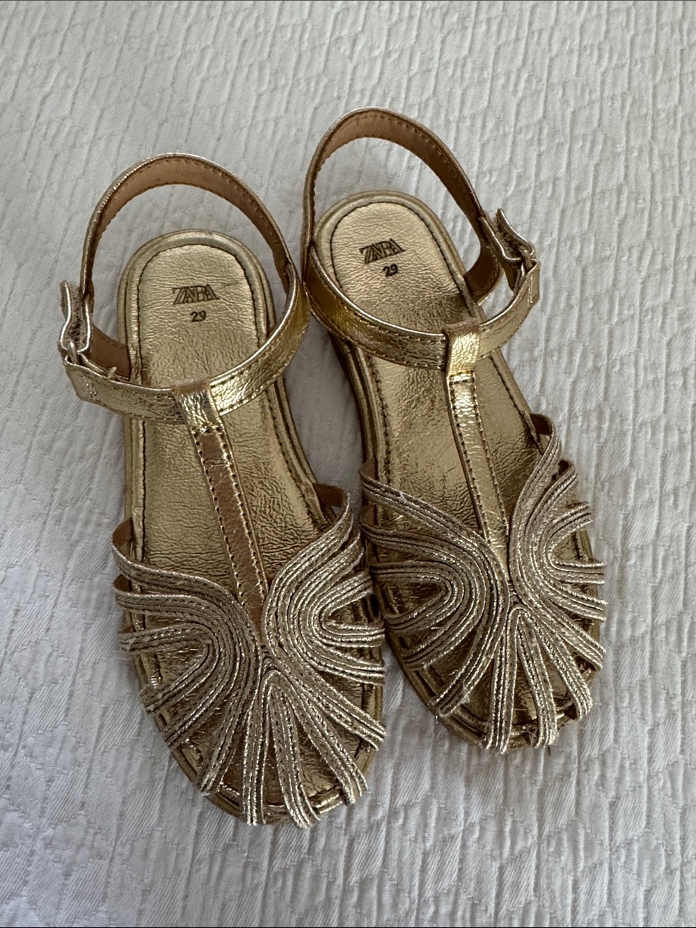 Zara Kids Metallic Sandals